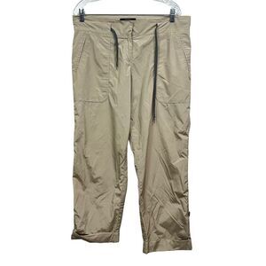 Weekend Max Mara Womens Pants Relaxed SportDrawstring Rolled Button Hem Beige W8